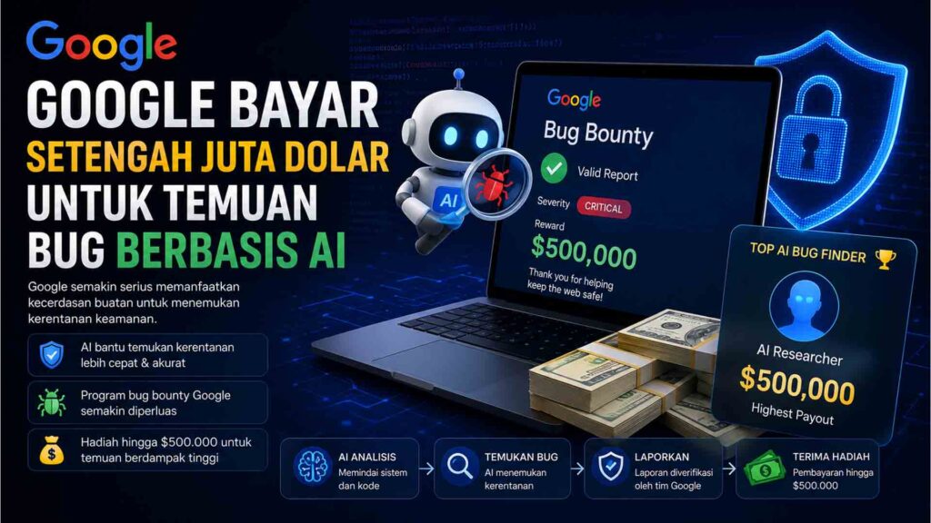 Google Bayar Setengah Juta Dolar untuk Temuan Bug Berbasis AI