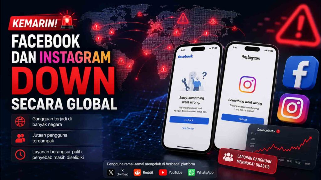 Kemarin! Facebook dan Instagram Down Secara Global