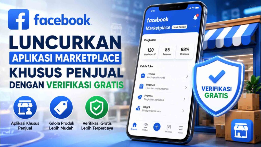 Facebook Luncurkan Aplikasi Marketplace Khusus Penjual dengan Verifikasi Gratis