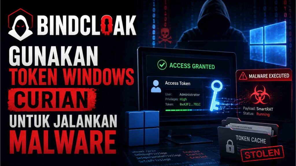 BINDCLOAK Gunakan Token Windows Curian untuk Jalankan Malware