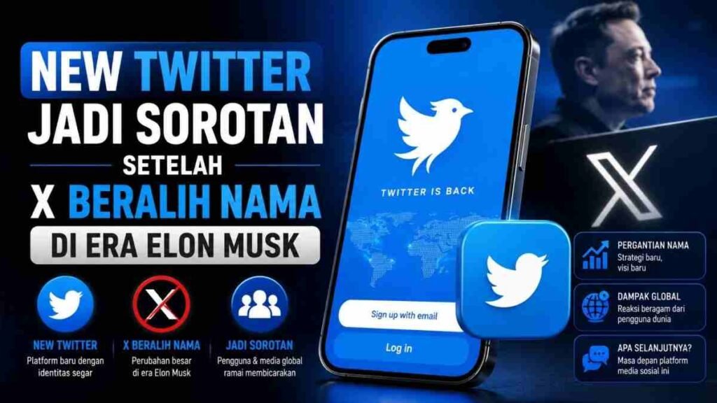 New Twitter Jadi Sorotan Setelah X Beralih Nama di Era Elon Musk